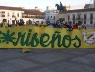 Trapo - Bandeira - Faixa - Telón - "Karibeños" Trapo de la Barra: Rebelión Auriverde Norte • Club: Real Cartagena