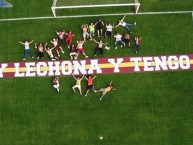 Trapo - Bandeira - Faixa - Telón - "YO SOY LECHONA Y TENGO AGUANTE" Trapo de la Barra: Revolución Vinotinto Sur • Club: Tolima • País: Colombia