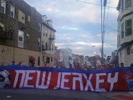 Trapo - Bandeira - Faixa - Telón - "NEW JERSEY" Trapo de la Barra: Rexixtenxia Norte • Club: Independiente Medellín