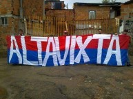 Trapo - Bandeira - Faixa - Telón - "ALTA VIXTA" Trapo de la Barra: Rexixtenxia Norte • Club: Independiente Medellín