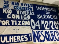 Trapo - Bandeira - Faixa - Telón - Trapo de la Barra: Torcida Fanáti-Cruz • Club: Cruzeiro