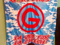 Trapo - Bandeira - Faixa - Telón - "GATILLEROS G" Trapo de la Barra: Vendaval Celeste • Club: Deportivo Garcilaso