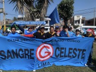 Trapo - Bandeira - Faixa - Telón - "SANGRE CELESTE LIMA" Trapo de la Barra: Vendaval Celeste • Club: Deportivo Garcilaso