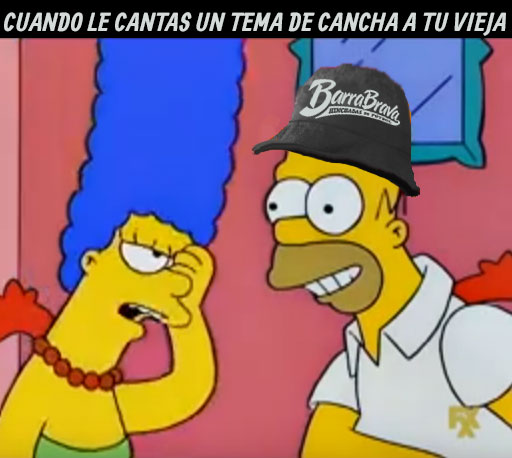 Cuando le cantas un tema de cancha a tu vieja