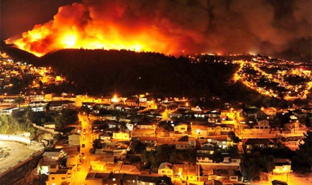 incendio de Valparaiso