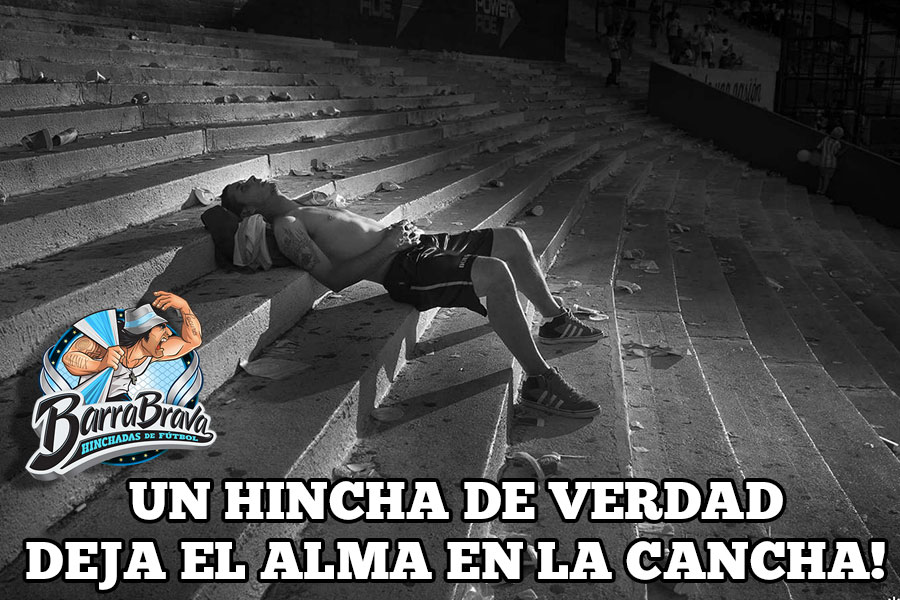 Un hincha de verdad deja el alma en la cancha